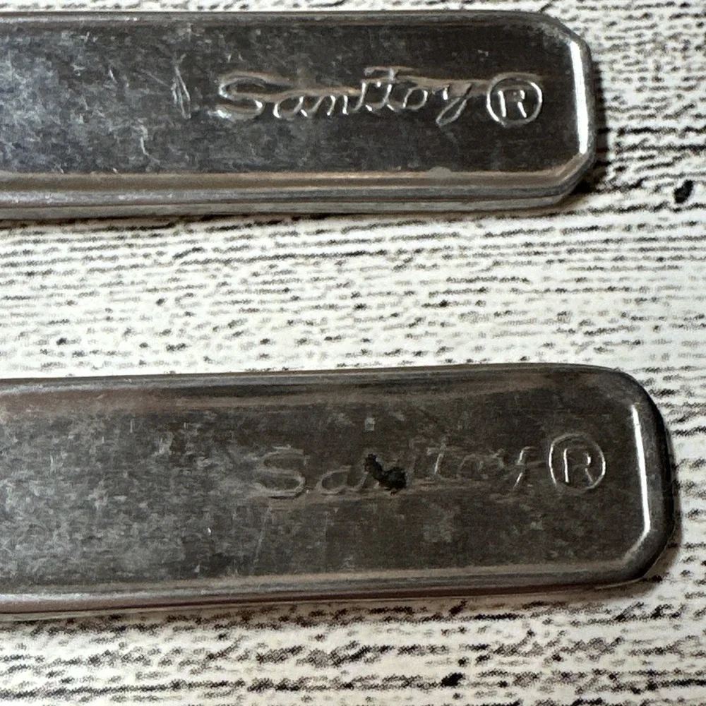 Sanitoy Stainless Steel‎ Baby Fork and Spoon Korea Vintage